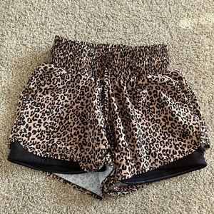 Albion leopard lunge shorts